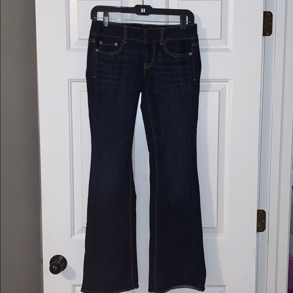Low rise American Eagle Artist Flare dark denim